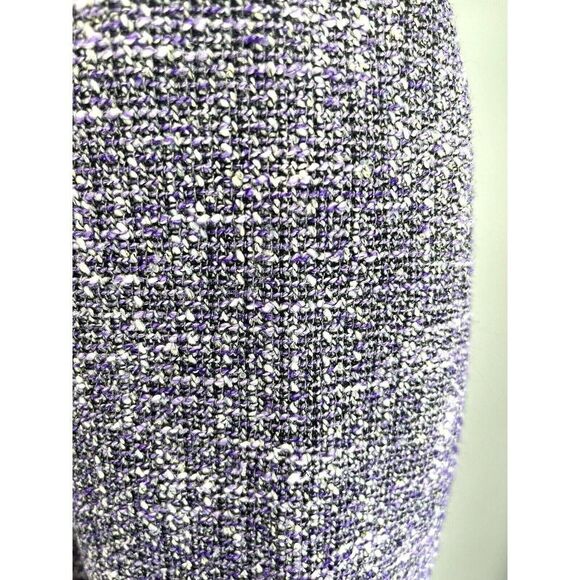 Talbots Womens Purple Tweed Moto Blazer Jacket Size 4 The Kate Zip NWT - Picture 8 of 12